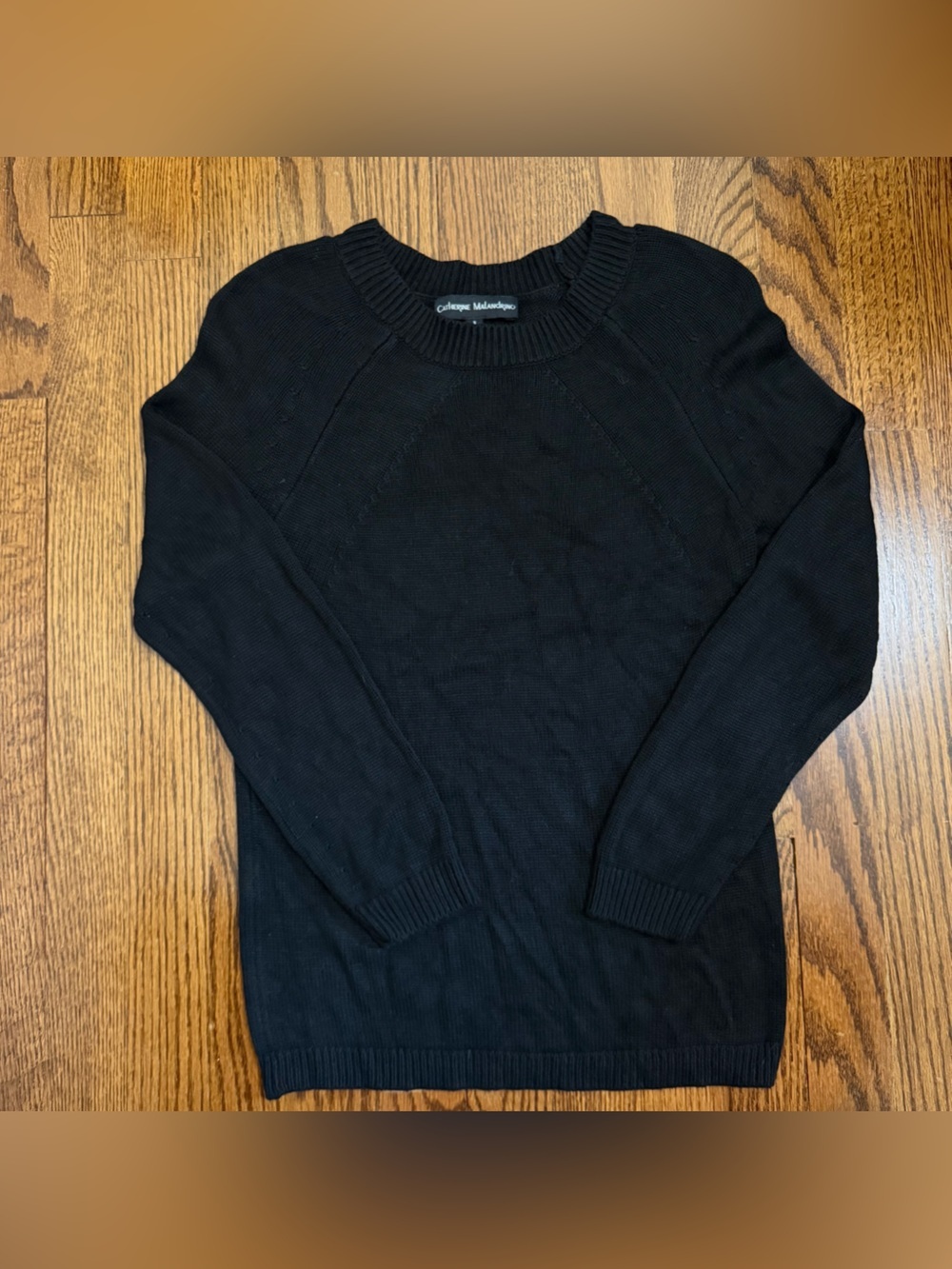 Catherine Malandrino Long Sleeve Lightweight Black Sweater Size Small
